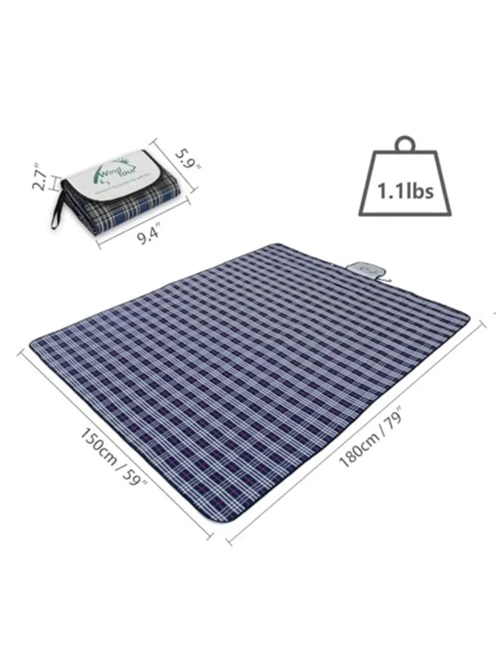 Waterproof Beach Blanket Sandproof Picnic Mat Foldable Outdoor Camping 59x71